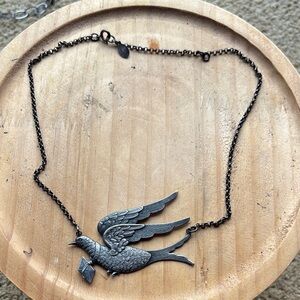 Catherine Popesco Silver Bird Pendant Necklace